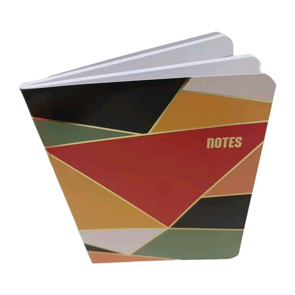 Notebook Journal ARTSY GOLD LEAF Geometric Modern Lined Composition Stationary - Picture 9 of 16